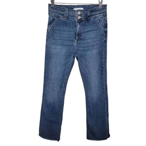 Kancan Matilda High Rise Utility Raw Hem Boot Cut Denim Jeans 11/29 - Picture 1 of 9